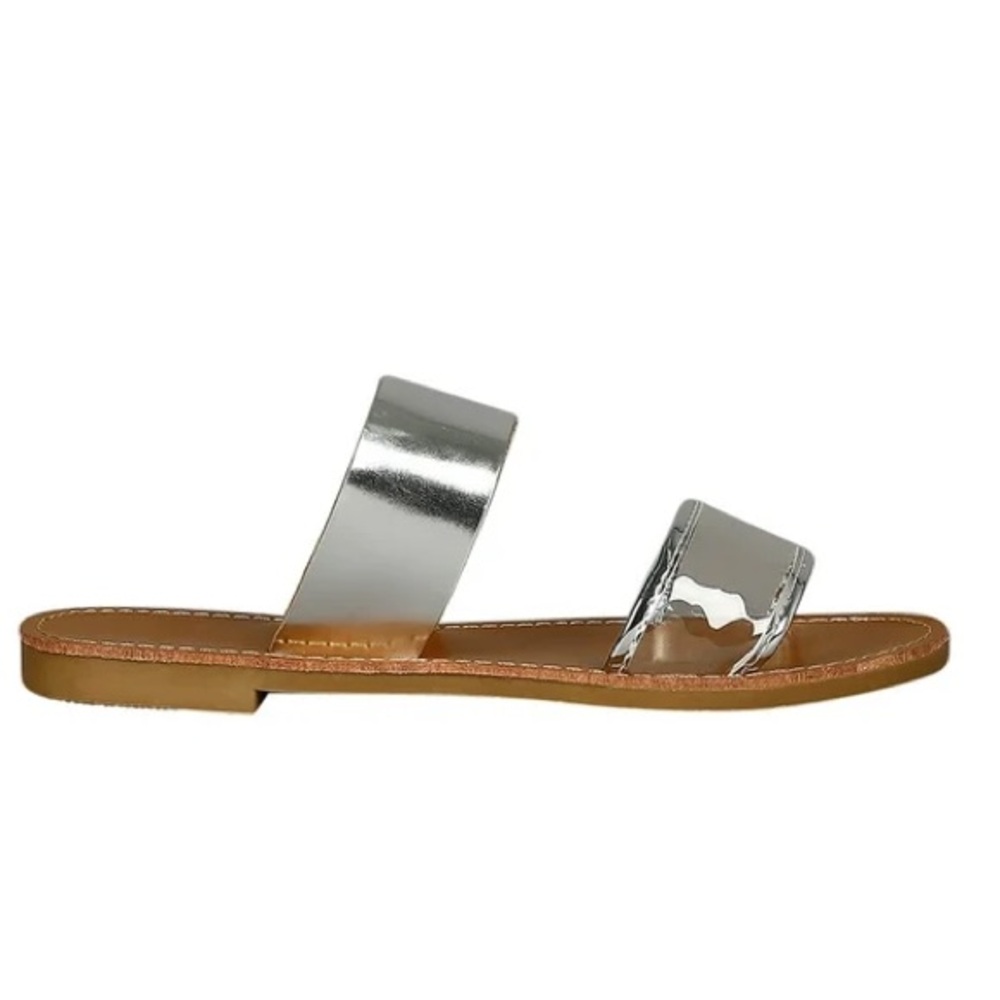 Long Tall Sally Silver and Brown Sandals with Chic Style